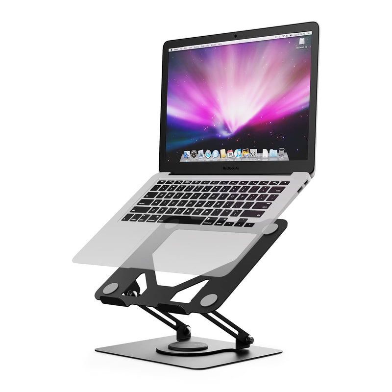 GRIFEMA Support Ordinateur Portable, Support PC Portable Rotatif à 360°, Réglable en Hauteur, Pliable Laptop Stand Compatible avec MacBook Air/Pro, Dell, HP (11-17