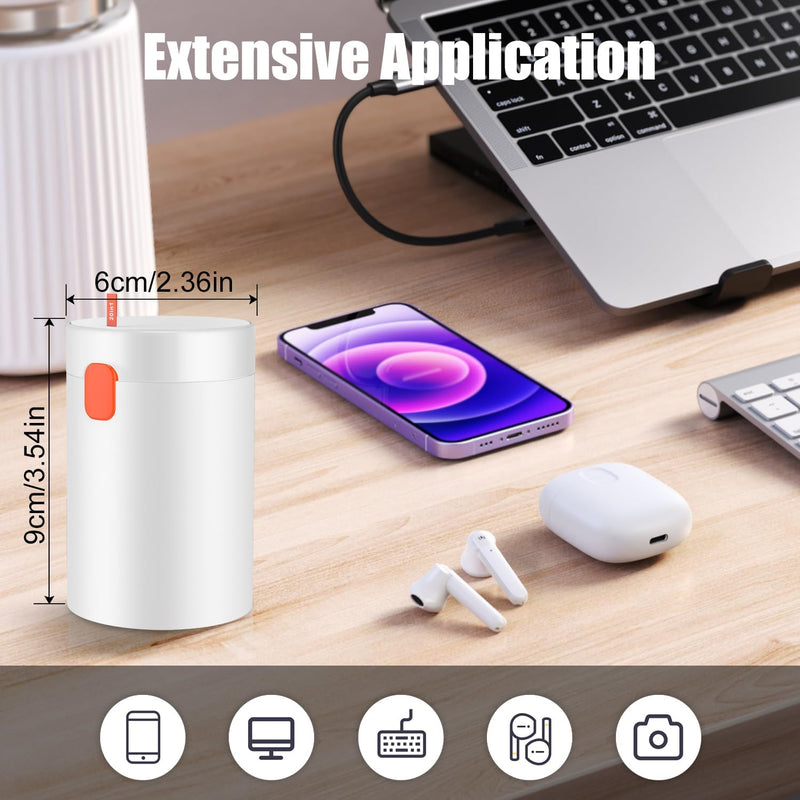 VICHYIE Kit Nettoyage Clavier 20 en 1, avec Brosse de Nettoyage Clavier, Accessoires de Nettoyage pour AirPods 1/2/3 / Pro, Caméra, Ordinateur, Téléphone, Gadget de Nettoyage PC (Blanc)