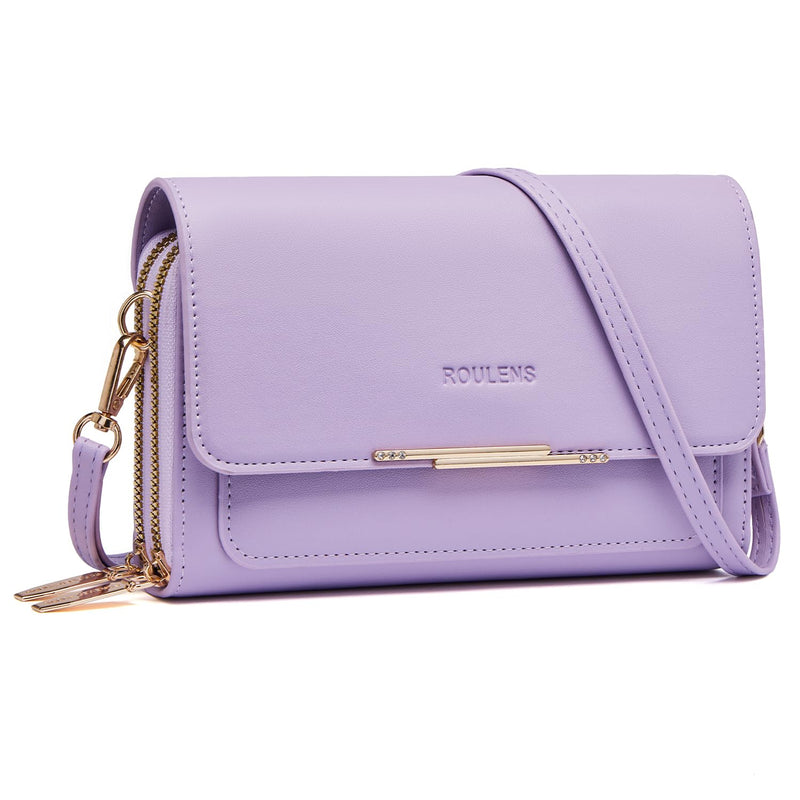 Roulens Sac Téléphone Portable Femme - Petit Sac Bandoulière Femme - Sac à Bandoulière Femme en Cuir PU - Sac À Bandoulière Petit avec Réglables Bandoulière