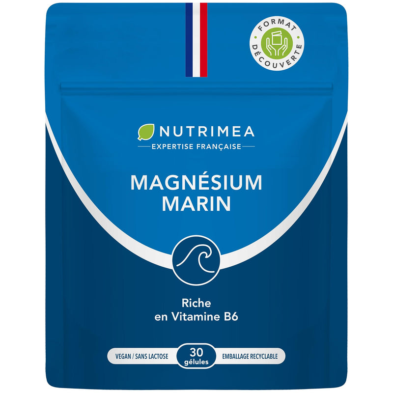 Magnésium Bisglycinate + Vitamine B6 - Sommeil, Stress, Fatigue - Absorption Maximale & Assimilation Facilitée - 90 Gélules Vegan - Nutrimea - Fabriqué en France