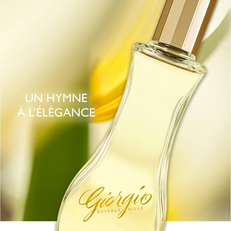 Giorgio Beverly Hills, Eau de Toilette pour Femme Senteur Florale, Spray vaporisateur, Parfum Vanille, Jasmin et Bergamote, Ingrédients Naturels, Eau de toilette de luxe