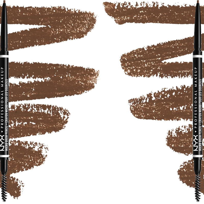 NYX Professional Makeup Eyebrow Pencil, Micro Brow Pencil, Two Sides with Automatic Pencil and Brush, Shades: Espresso
