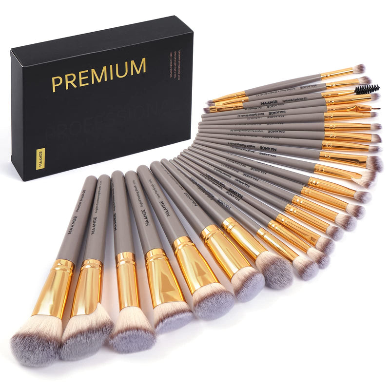 Make up Brush Set 25Pcs Professional Makeup Brushes Foundation Blush Angle Eyeliner Blending Concealers Eyeshadow Brush Premium Synthetic Makeup Brush Set with Gift Box