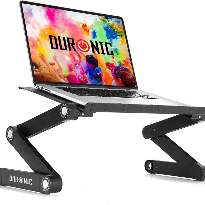 Duronic DML121 Support pour Ordinateur Portable Multifonction Pliable et réglable avec 6 articulations pour Tablette ou MacBook