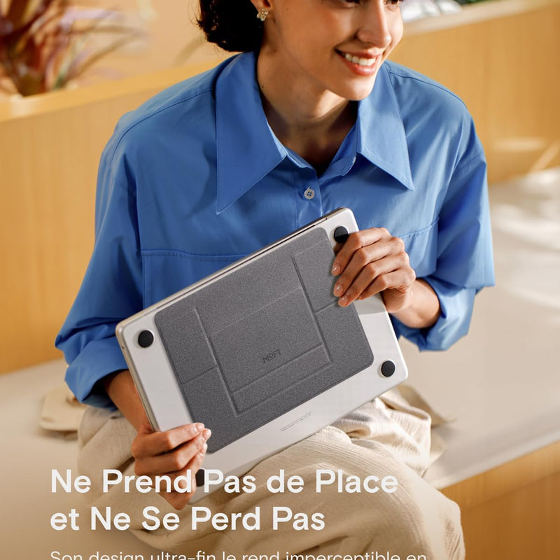 MOFT Support pour Ordinateur Portable, Support Laptop Adhésif Léger et Stable avec 2 Angles Réglables pour Bureau Voyage et Études, Compatible avec MacBook 11