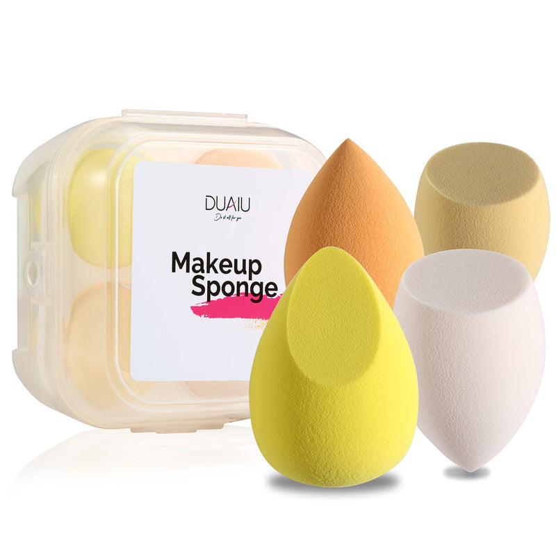 Spugnette trucco FILY DUAIU 4pz Set di Beauty Blender Spugnetta fondotinta on per Fondotinta Liquido Cipria e Crema Make Up