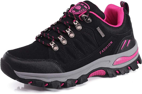 WOWEI Outdoor Hiking Shoes Breathable Non-Slip Trekking Boots Walking Travel Sneakers for Women Men 3-13 UK