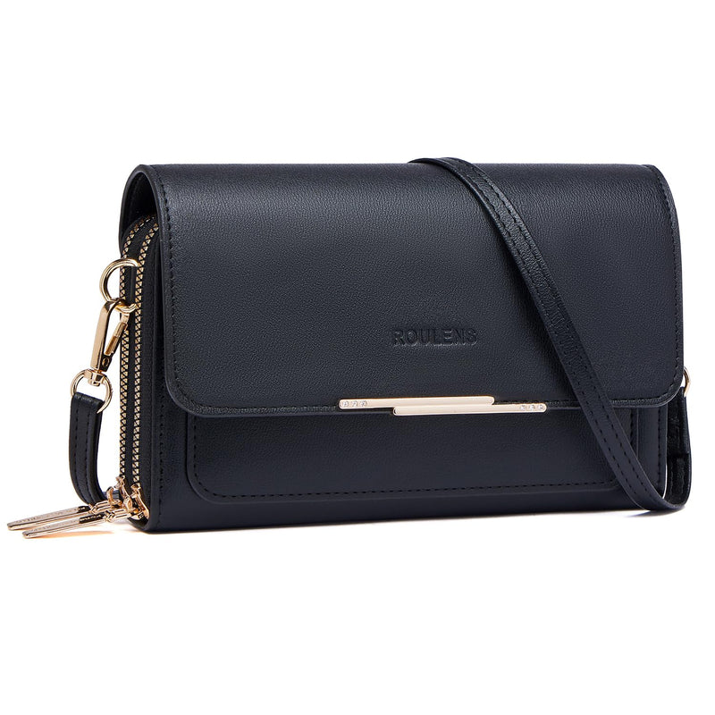 Roulens Sac Téléphone Portable Femme - Petit Sac Bandoulière Femme - Sac à Bandoulière Femme en Cuir PU - Sac À Bandoulière Petit avec Réglables Bandoulière