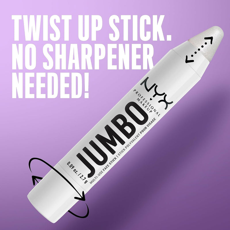 NYX Professional Makeup Multi-Use Brightening Face Pencil, Creamy Texture with Jojoba Oil and Shine Finish, Jumbo Highlighter Stick, Vanilla Ice Cream Shade