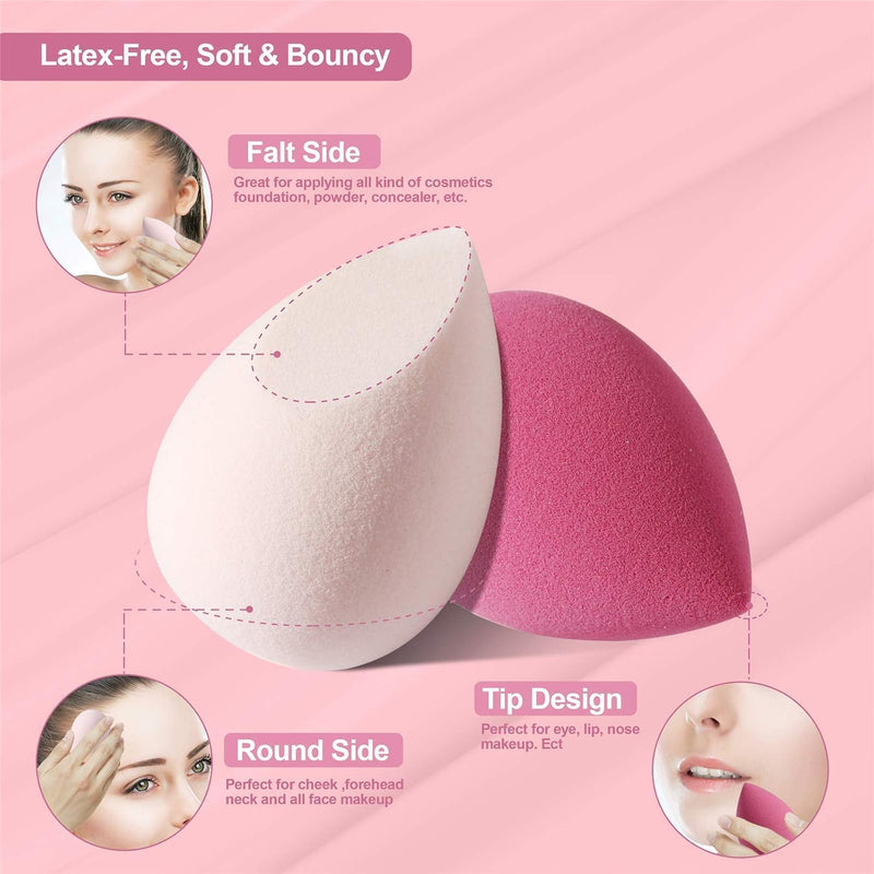 Spugnette trucco FILY DUAIU 4pz Set di Beauty Blender Spugnetta fondotinta on per Fondotinta Liquido Cipria e Crema Make Up