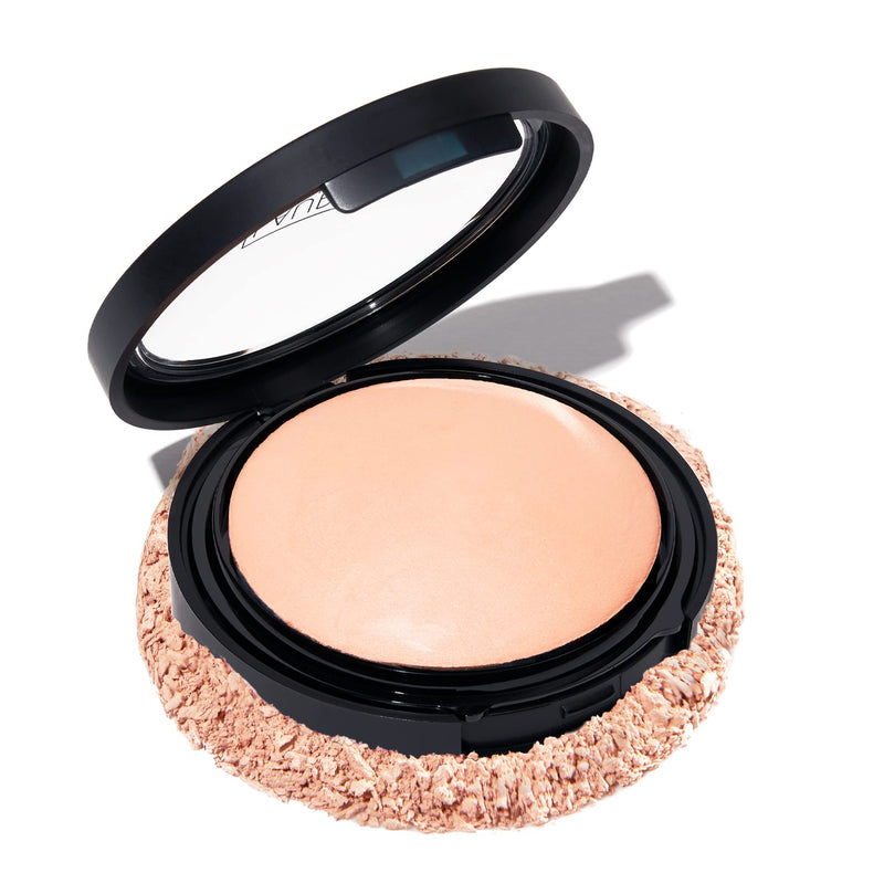 LAURA GELLER NEW YORK Baked Double Take Powder Foundation - Golden Medium - Buildable Medium to Full Coverage - Matte Finish