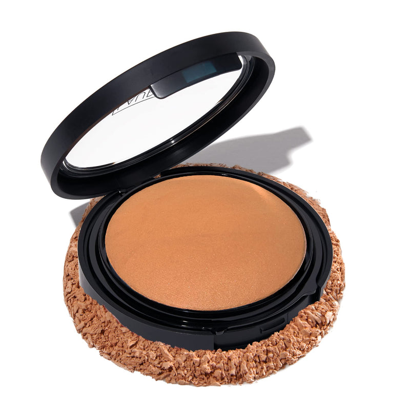 LAURA GELLER NEW YORK Baked Double Take Powder Foundation - Golden Medium - Buildable Medium to Full Coverage - Matte Finish