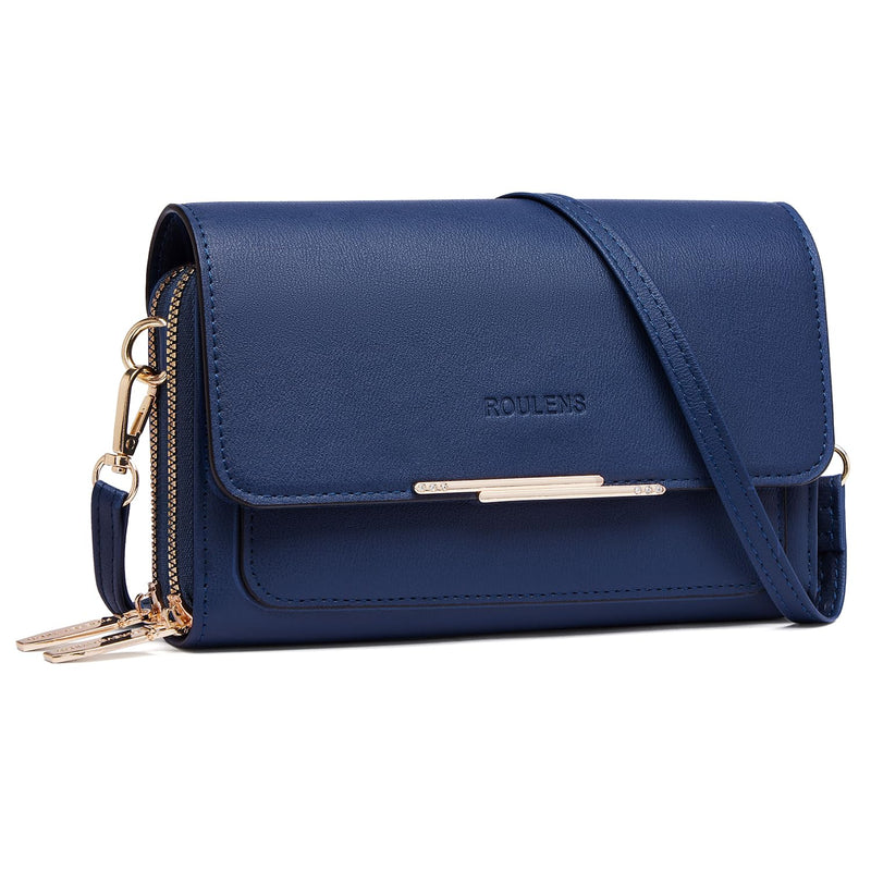 Roulens Sac Téléphone Portable Femme - Petit Sac Bandoulière Femme - Sac à Bandoulière Femme en Cuir PU - Sac À Bandoulière Petit avec Réglables Bandoulière