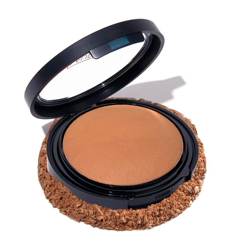 LAURA GELLER NEW YORK Baked Double Take Powder Foundation - Golden Medium - Buildable Medium to Full Coverage - Matte Finish