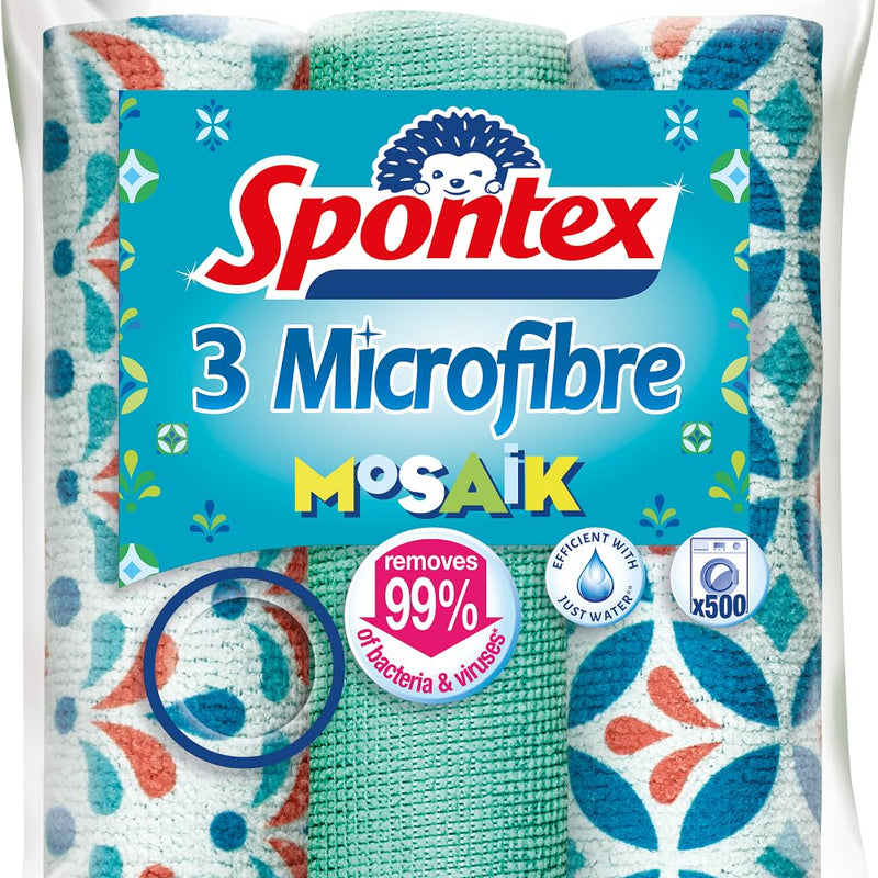 Spontex Microfibre Collection | Multi-Purpose Microfibre | 8 Microfibre Cleaning Cloths