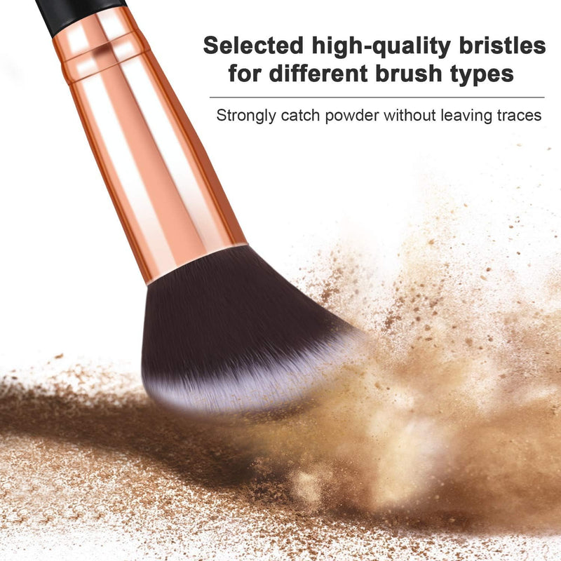 Make Up Start Makers Brushes 10 Pieces Marble Makeup Brush Set Powder Blended Eyeshadow Brush Set for Black Foundation