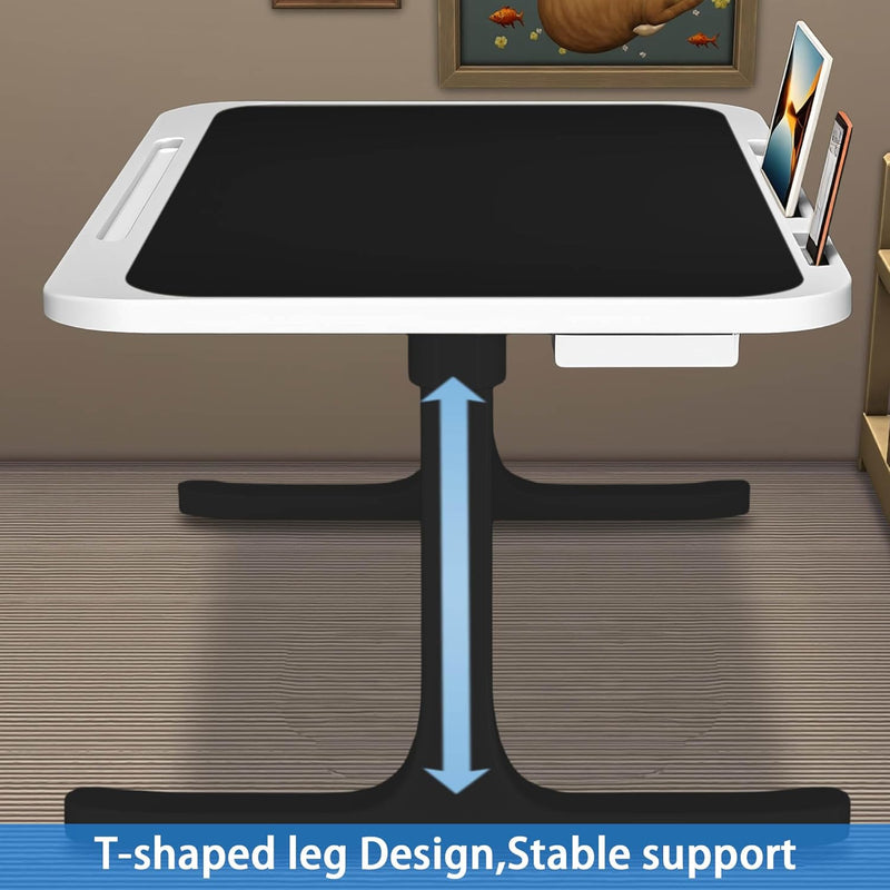 Table Lit pour Ordinateur Portable – Plateau pour Lit Et Canapé, Idéale pour Lire, Écrire, Manger, Travailler À La Maison Ou Au Burea (Black)