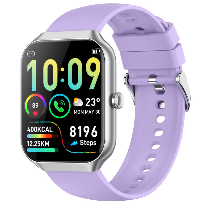Men's Women's Smart Watch with Bluetooth Calls, 1.96 Inches Smartwatch 113+ Sports Modes IP68 with Sleep Monitor, Smart Watch with Heart Rate Pedometer for Android iOS (Black)