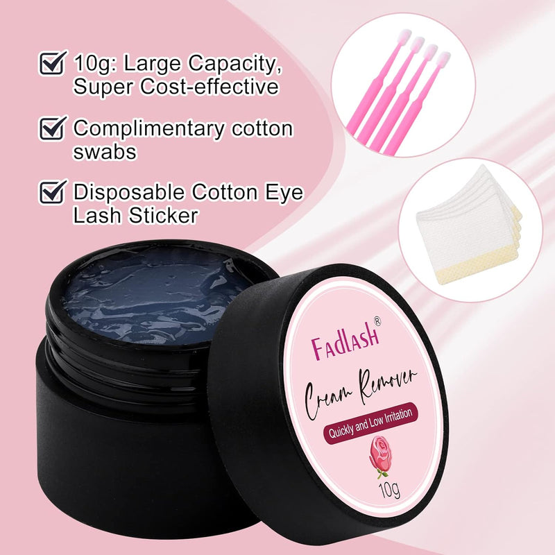 FADLASH Eyelash Extension Remover 10g Lash Extension Remover Dissolves Powerful for Lash Extensions Lash Glue Remover Low Irritation for Sensitive Skin(Rose)