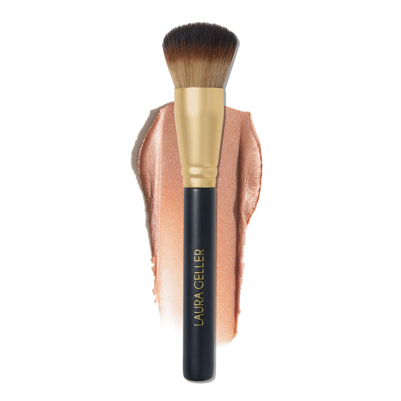 LAURA GELLER NEW YORK Retractable Airbrush Kabuki Brush for All Face Makeup & Foundation for Liquid, Cream and Powder Face Makeup With Aluminum Handle