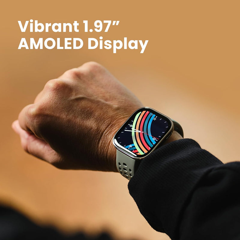 Amazfit Beep 6 Smart Watch 46mm, 14 Day Battery, AMOLED, GPS and Free Hardware, AI, Bluetooth Call Text Function, Health, Fitness Tracker, 140 Workout Modes, 5 ATM, Charcoal, Charcoal