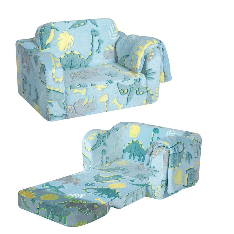 MeMoreCool Canapé pour enfants, chaise longue pliable pour tout-petit, chaise longue pour bébé en mini canapé convertible pour garçons et filles, canapé extensible en mousse confortable pour salle de