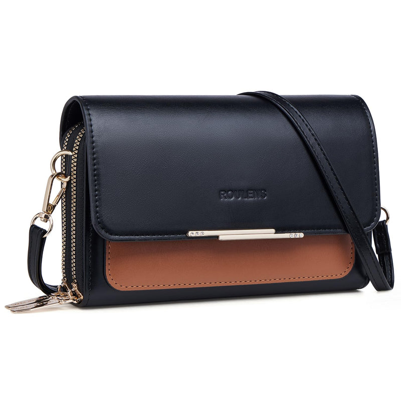 Roulens Sac Téléphone Portable Femme - Petit Sac Bandoulière Femme - Sac à Bandoulière Femme en Cuir PU - Sac À Bandoulière Petit avec Réglables Bandoulière