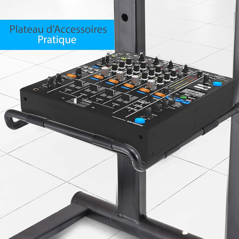 Pyle Support Ordinateur Portable - Table Debout avec Hauteur Pliable et Plateau - Support PC Portable - Accessoire Secondaire pour iPad, Station de Travail et Utilisation à Domicile avec Sac