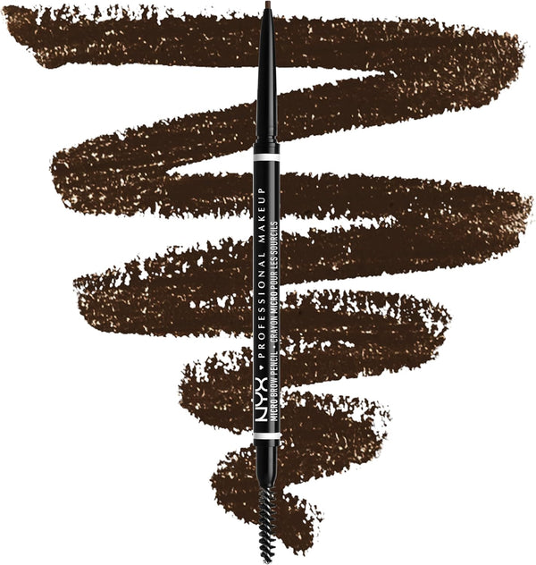 NYX Professional Makeup Eyebrow Pencil, Micro Brow Pencil, Two Sides with Automatic Pencil and Brush, Shades: Espresso