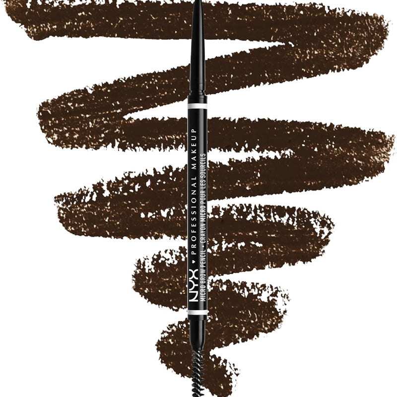 NYX Professional Makeup Eyebrow Pencil, Micro Brow Pencil, Two Sides with Automatic Pencil and Brush, Shades: Espresso