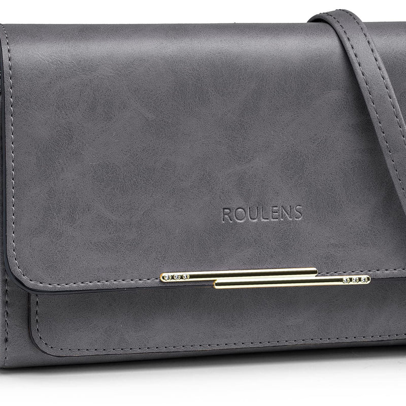Roulens Sac Téléphone Portable Femme - Petit Sac Bandoulière Femme - Sac à Bandoulière Femme en Cuir PU - Sac À Bandoulière Petit avec Réglables Bandoulière