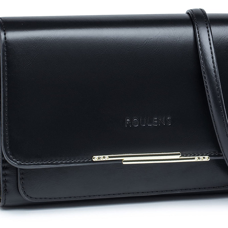 Roulens Sac Téléphone Portable Femme - Petit Sac Bandoulière Femme - Sac à Bandoulière Femme en Cuir PU - Sac À Bandoulière Petit avec Réglables Bandoulière