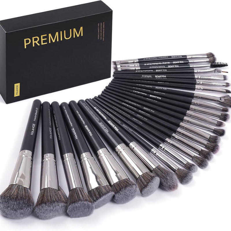 Make up Brush Set 25Pcs Professional Makeup Brushes Foundation Blush Angle Eyeliner Blending Concealers Eyeshadow Brush Premium Synthetic Makeup Brush Set with Gift Box