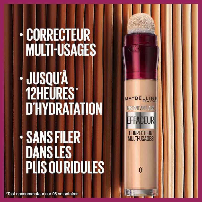 Maybelline New York - Instant Effaceur - Anti-cernes/Correcteur Fluide - Teinte : Clair (03) - 6,8 ml