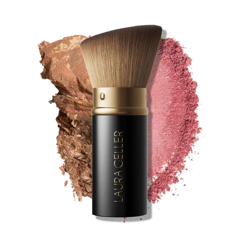 LAURA GELLER NEW YORK Retractable Airbrush Kabuki Brush for All Face Makeup & Foundation for Liquid, Cream and Powder Face Makeup With Aluminum Handle
