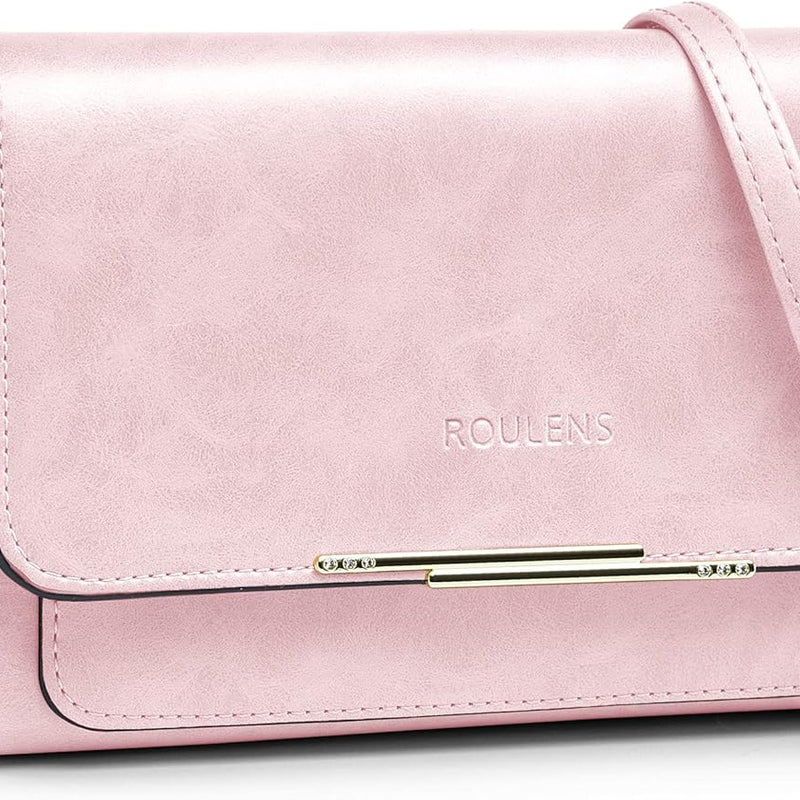 Roulens Sac Téléphone Portable Femme - Petit Sac Bandoulière Femme - Sac à Bandoulière Femme en Cuir PU - Sac À Bandoulière Petit avec Réglables Bandoulière