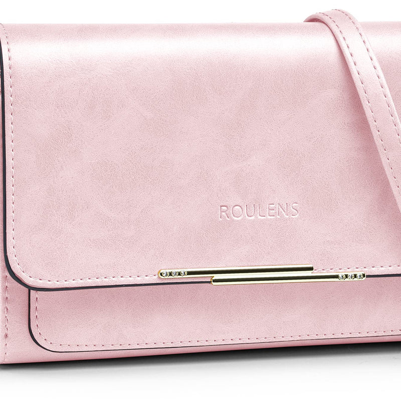 Roulens Sac Téléphone Portable Femme - Petit Sac Bandoulière Femme - Sac à Bandoulière Femme en Cuir PU - Sac À Bandoulière Petit avec Réglables Bandoulière