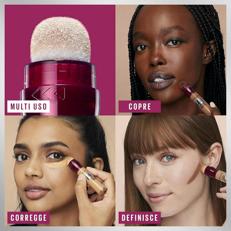 Maybelline New York Multi-Use Concealer Hydrating Concealer with Modular Coverage, Blemishes and Dark Circles Covered, Goji Berries and Haloxyl, Clear Ages, Shades: 02 Nude, 5 ml