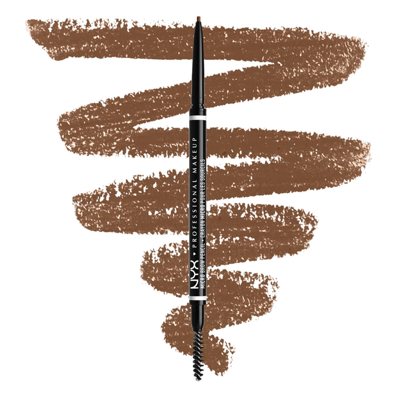 NYX Professional Makeup Eyebrow Pencil, Micro Brow Pencil, Two Sides with Automatic Pencil and Brush, Shades: Espresso
