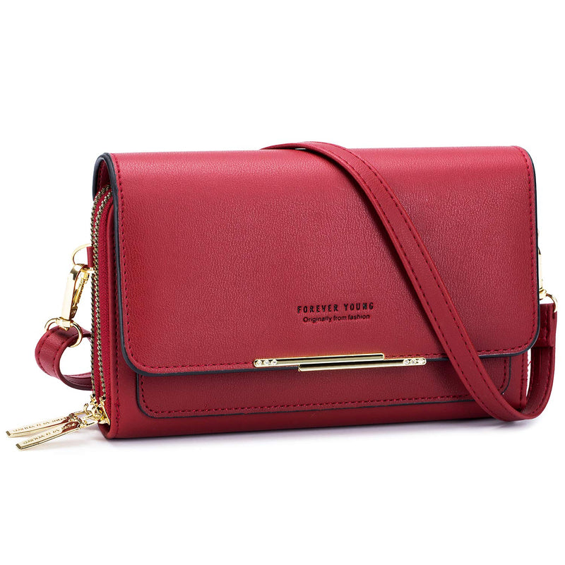Roulens Sac Téléphone Portable Femme - Petit Sac Bandoulière Femme - Sac à Bandoulière Femme en Cuir PU - Sac À Bandoulière Petit avec Réglables Bandoulière
