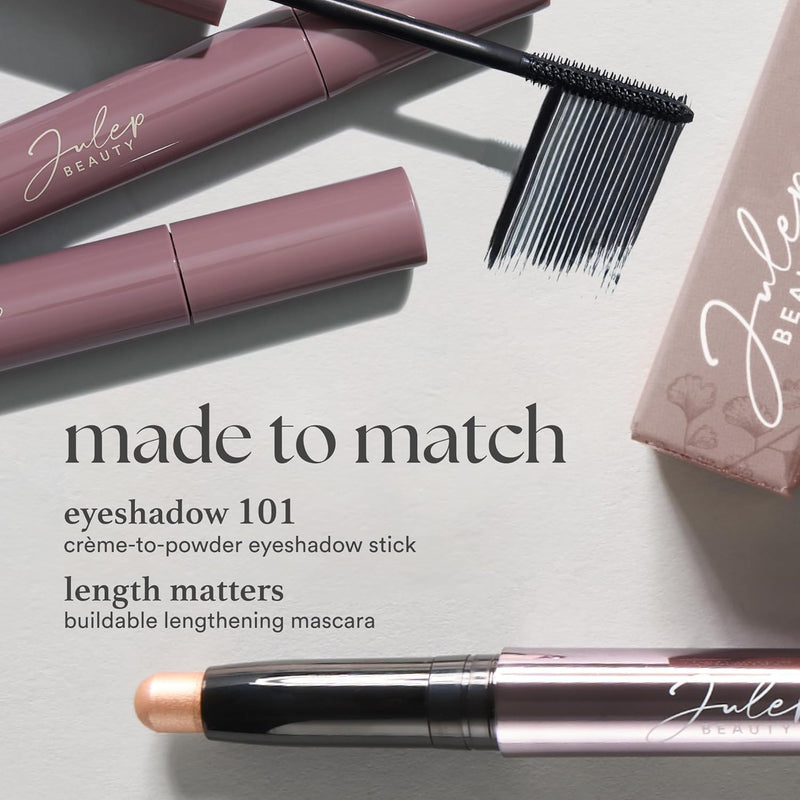 Julep Eyeshadow 101 Crème-to-Powder Eyeshadow Stick (Taupe Matte) Long-Lasting, Waterproof Eye Shadow - Blendable, Crease-Proof with Built-In Smudger