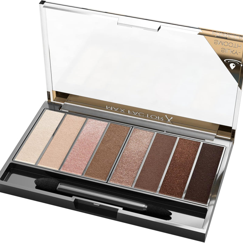 Max Factor Masterpiece Nude Palette, 8 Intense Colour Eyeshadows, Creamy Shadows, 3 Finish, Cappuccino Nudes