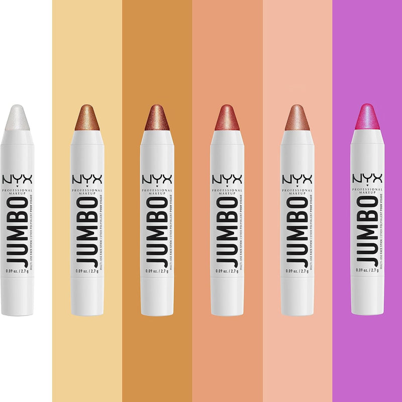 NYX Professional Makeup Multi-Use Brightening Face Pencil, Creamy Texture with Jojoba Oil and Shine Finish, Jumbo Highlighter Stick, Vanilla Ice Cream Shade