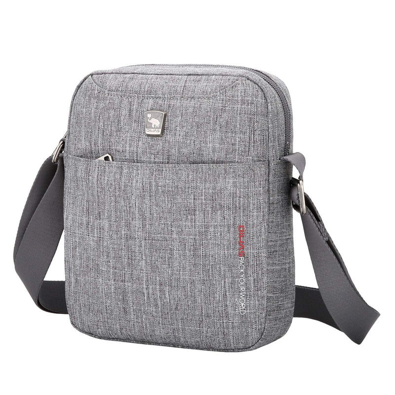 OIWAS Men's Shoulder Bag Small Satchel Pouch Mini Satchel for Leisure Holidays Excursion Walking Hiking, Black, Crossbody