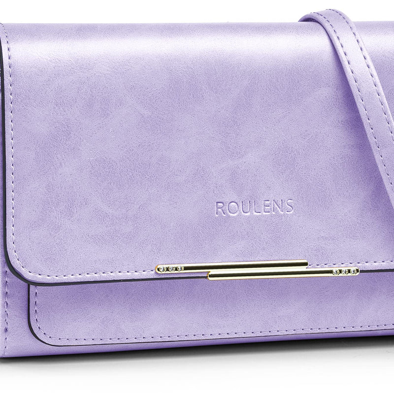 Roulens Sac Téléphone Portable Femme - Petit Sac Bandoulière Femme - Sac à Bandoulière Femme en Cuir PU - Sac À Bandoulière Petit avec Réglables Bandoulière