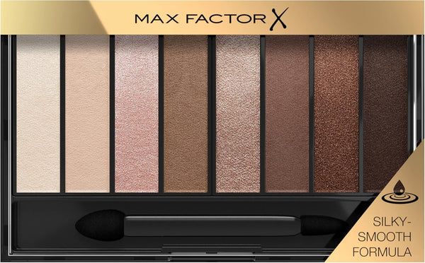 Max Factor Masterpiece Nude Palette, 8 Intense Colour Eyeshadows, Creamy Shadows, 3 Finish, Cappuccino Nudes