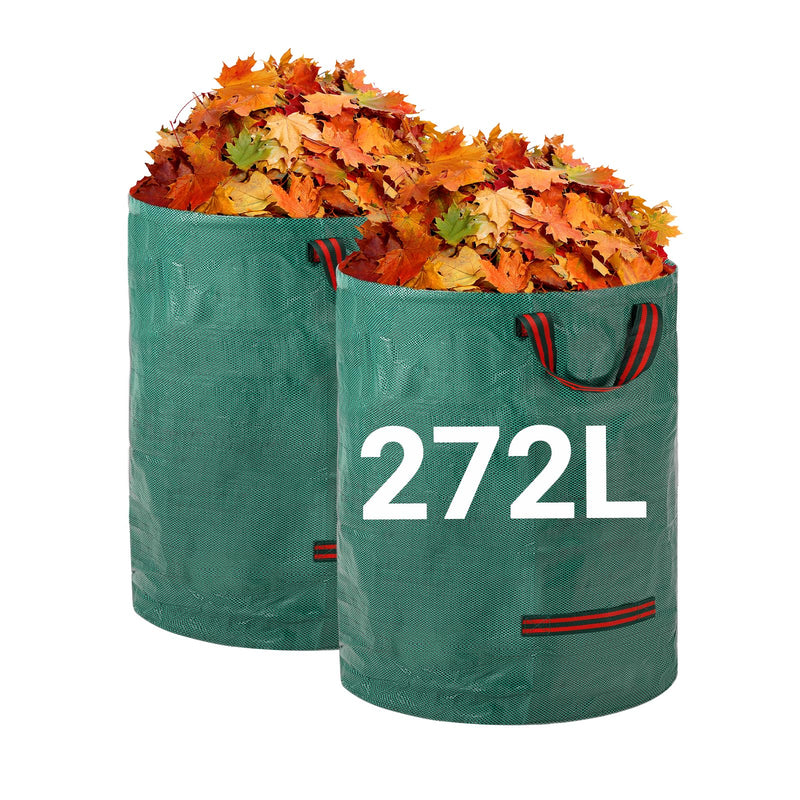 Velway Sacs à déchets de jardin robustes - 500L x 2Pack Sacs de jardin réutilisables avec poignées - Tissu industriel pour feuilles déchets débris - Sacs à déchets de jardin étanches
