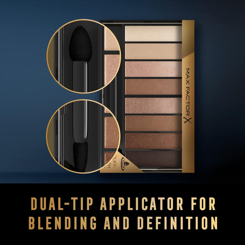 Max Factor Masterpiece Nude Palette, 8 Intense Colour Eyeshadows, Creamy Shadows, 3 Finish, Cappuccino Nudes