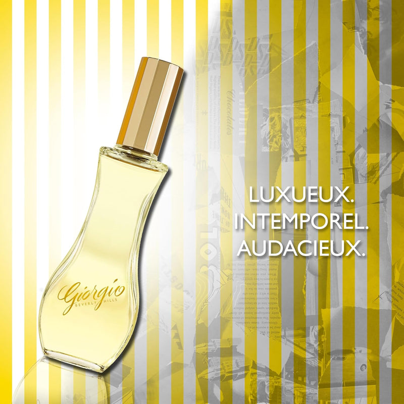 Giorgio Beverly Hills, Eau de Toilette pour Femme Senteur Florale, Spray vaporisateur, Parfum Vanille, Jasmin et Bergamote, Ingrédients Naturels, Eau de toilette de luxe