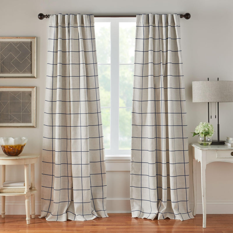Elrene Home Fashions Brighton Plaid Blackout Window Curtain for Living Room Bedroom with Rod Pocket 52